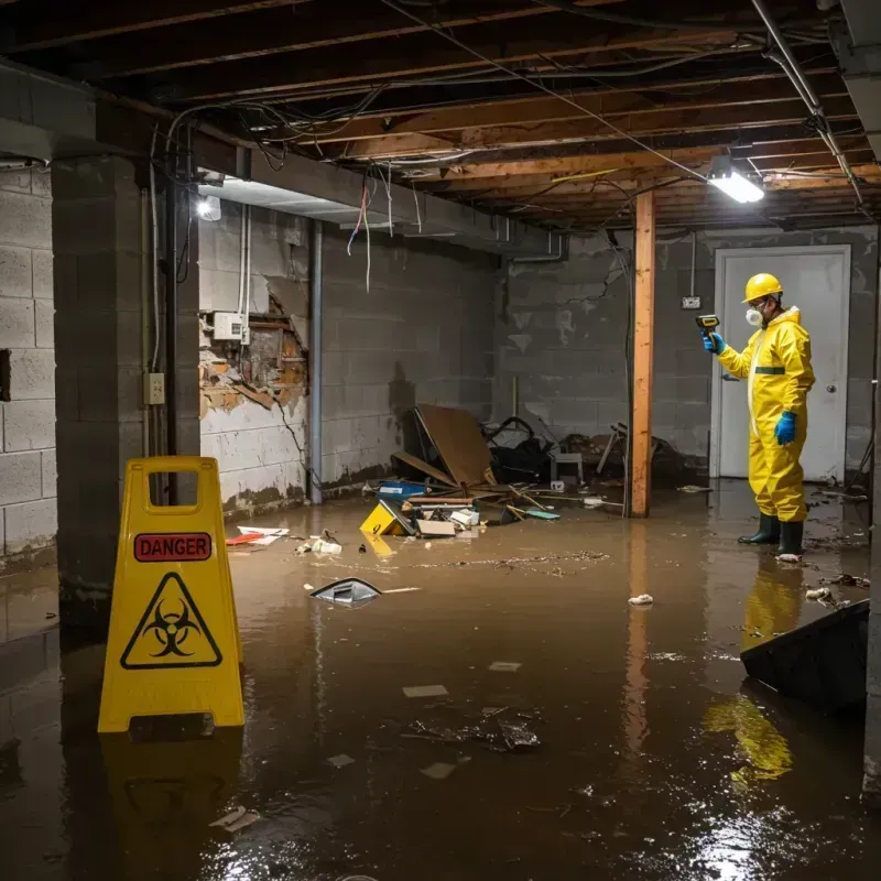 Flooded Basement Electrical Hazard in Harriman, NY Property